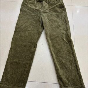 Women's Olive Corduroy Trousers